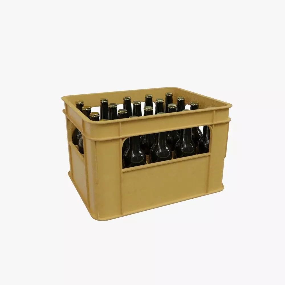 Beer Crate Low-poly 3D model_0