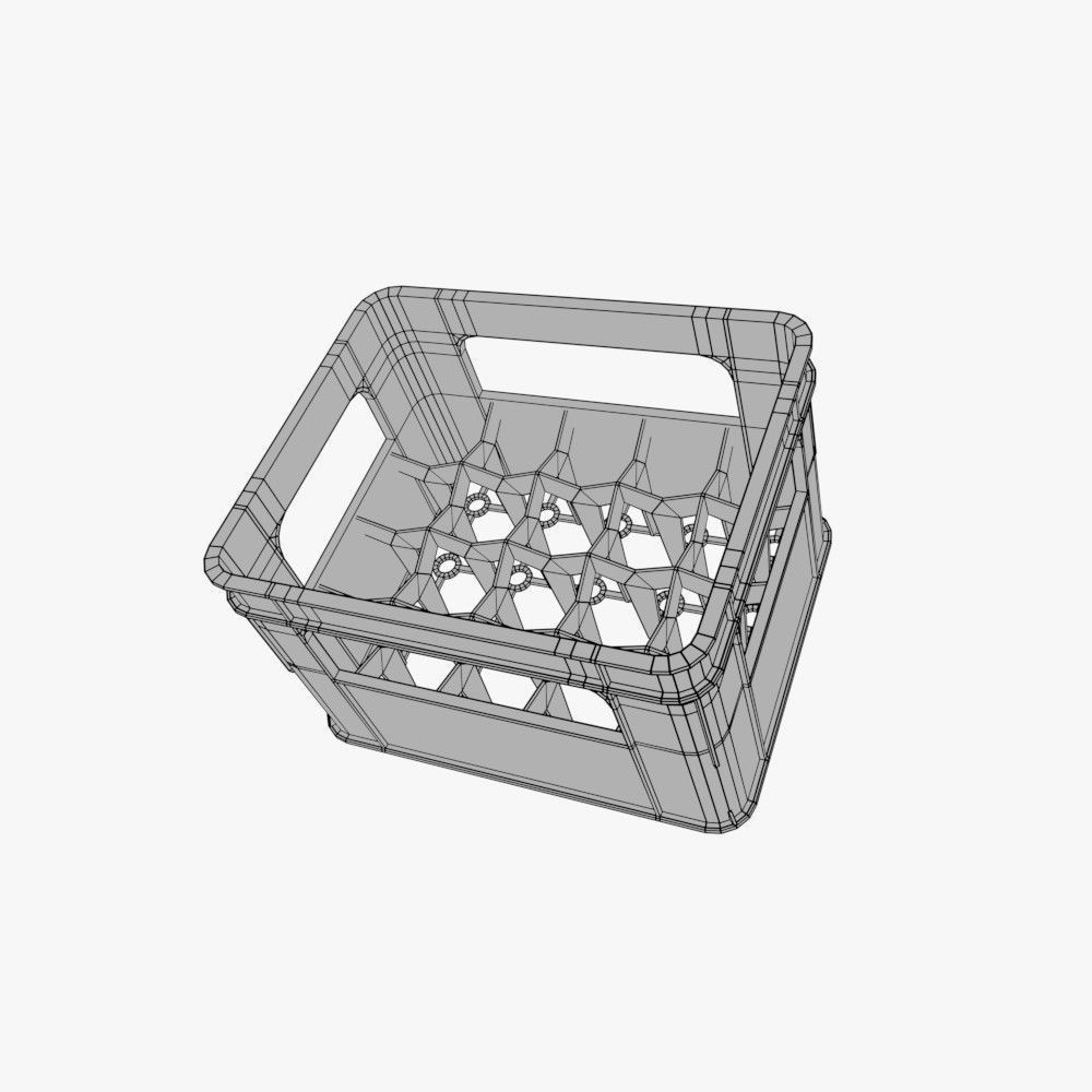 Beer Crate Low-poly 3D model_6