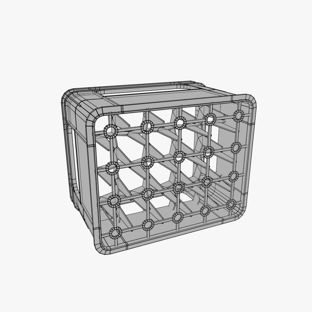 Beer Crate Low-poly 3D model_8