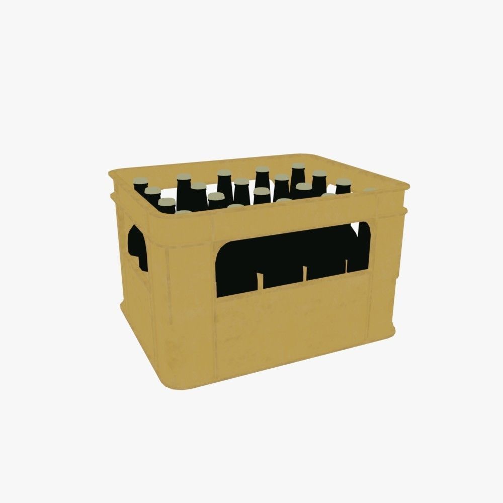 Beer Crate Low-poly 3D model_11