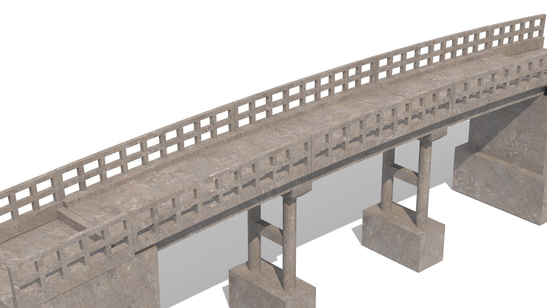 Low poly bridge model london Low-poly 3D model_3