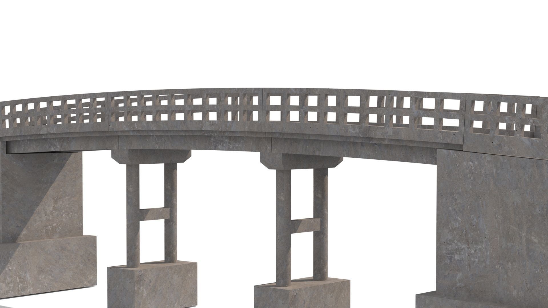 Low poly bridge model london Low-poly 3D model_2