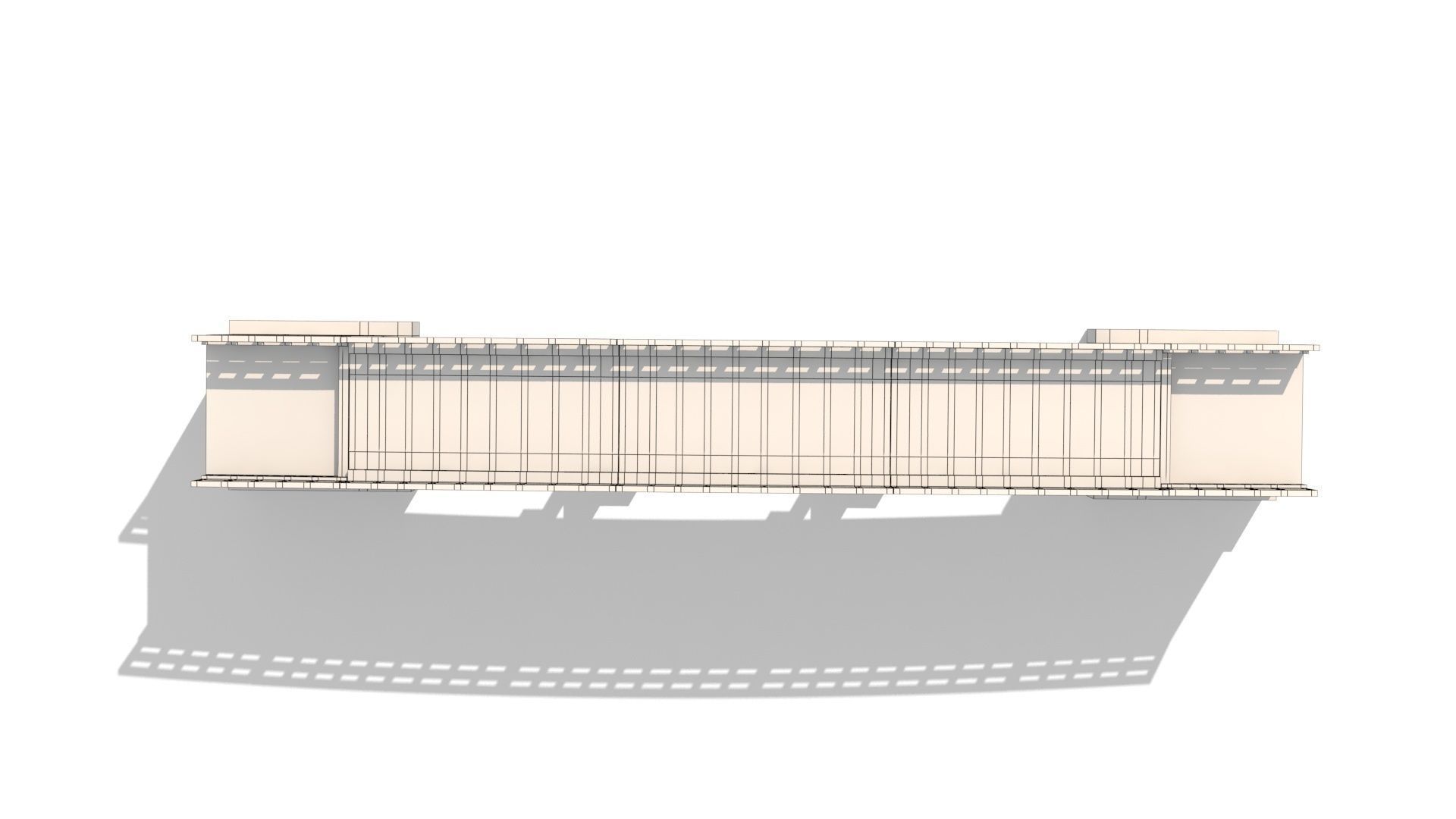 Low poly bridge model london Low-poly 3D model_4