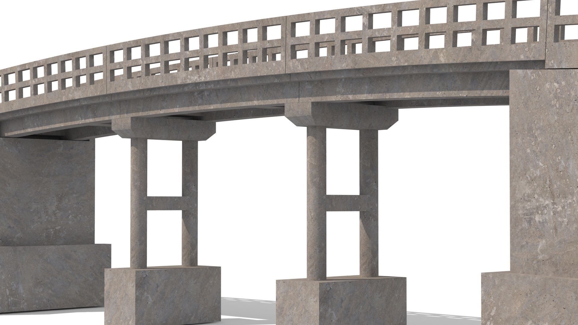 Low poly bridge model london Low-poly 3D model_1