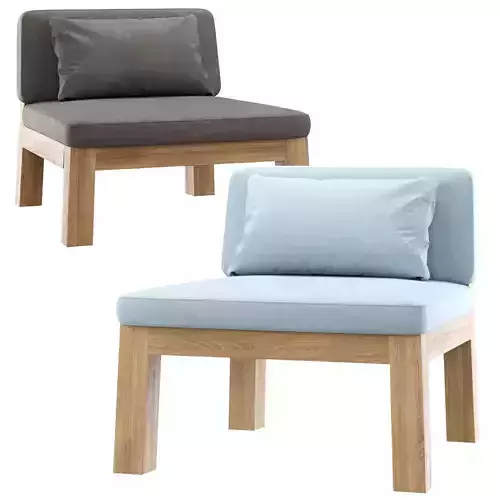 Niek outdoor armchair by Piet Boon 3D model