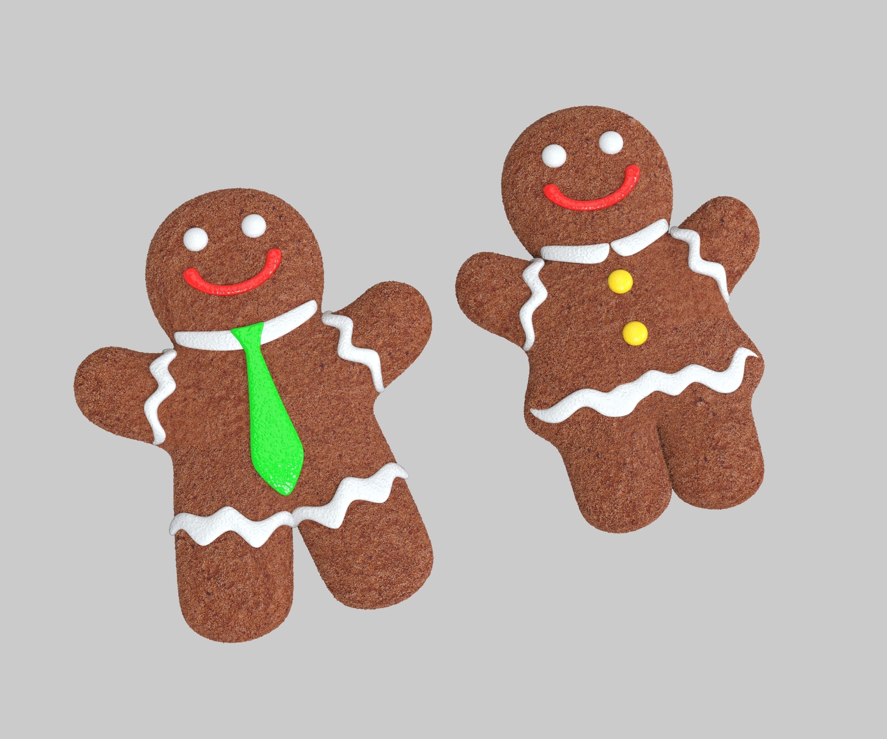 gingerbread cookies 3D model_3