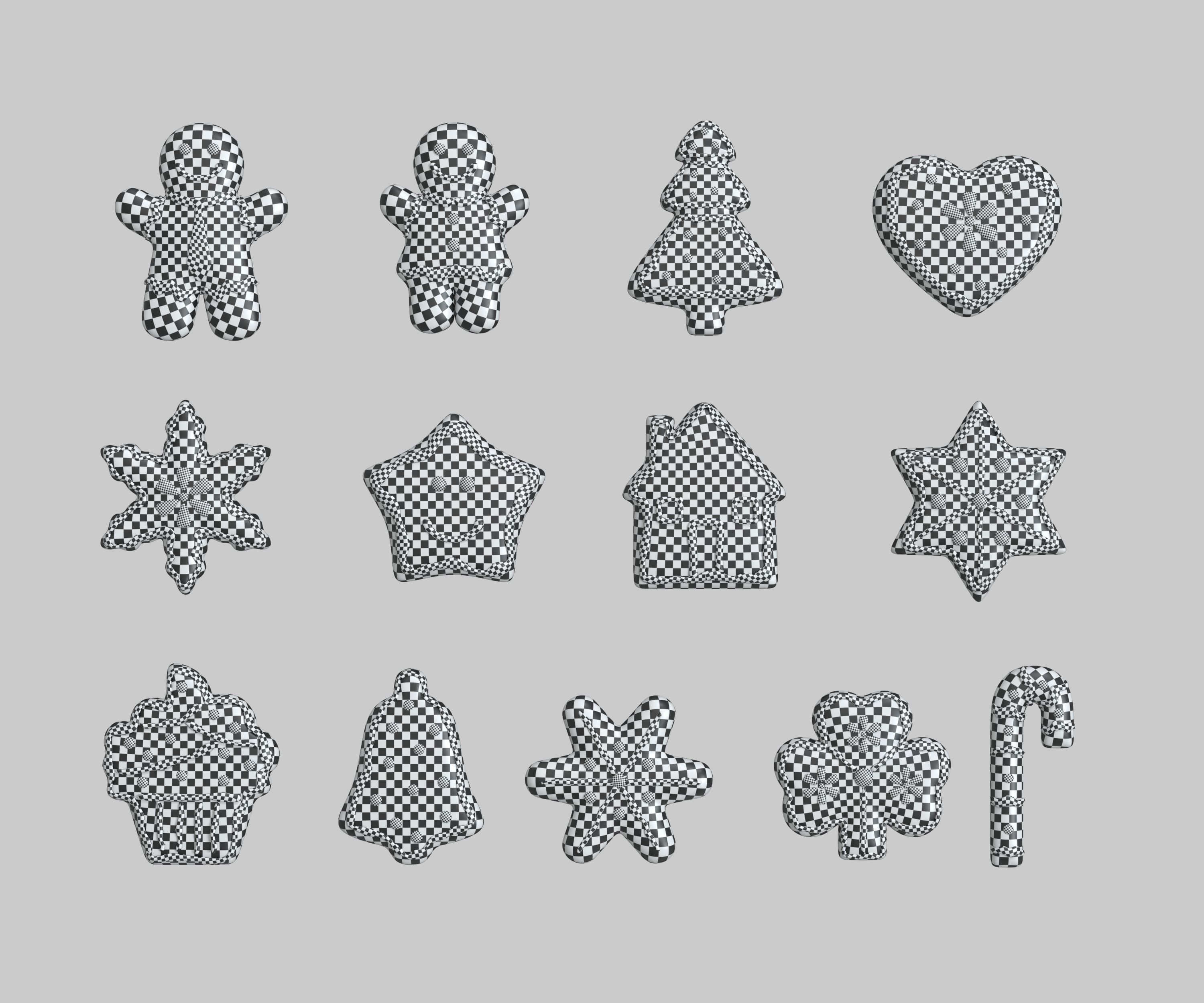 gingerbread cookies 3D model_11