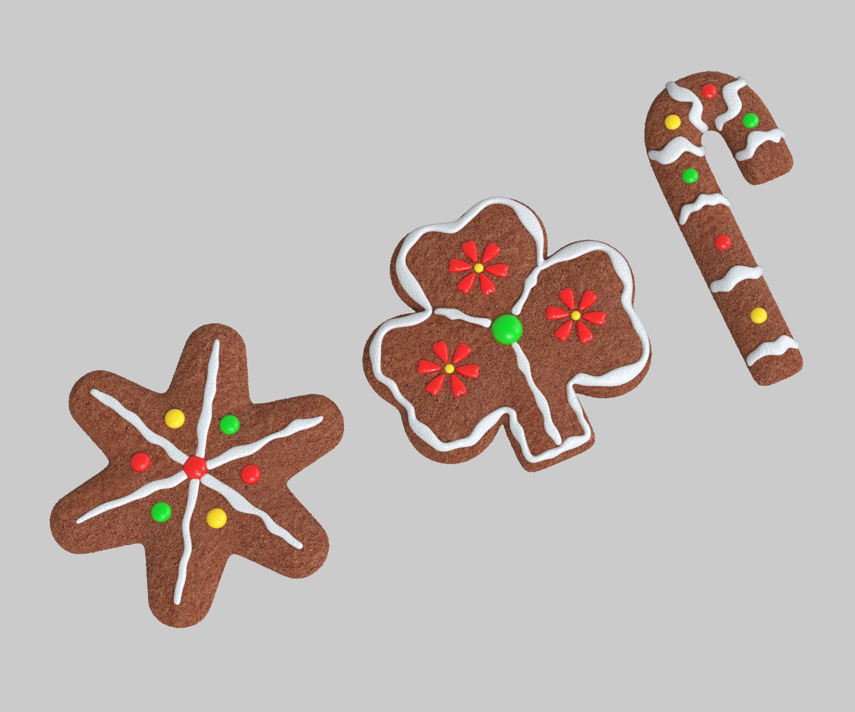 gingerbread cookies 3D model_8