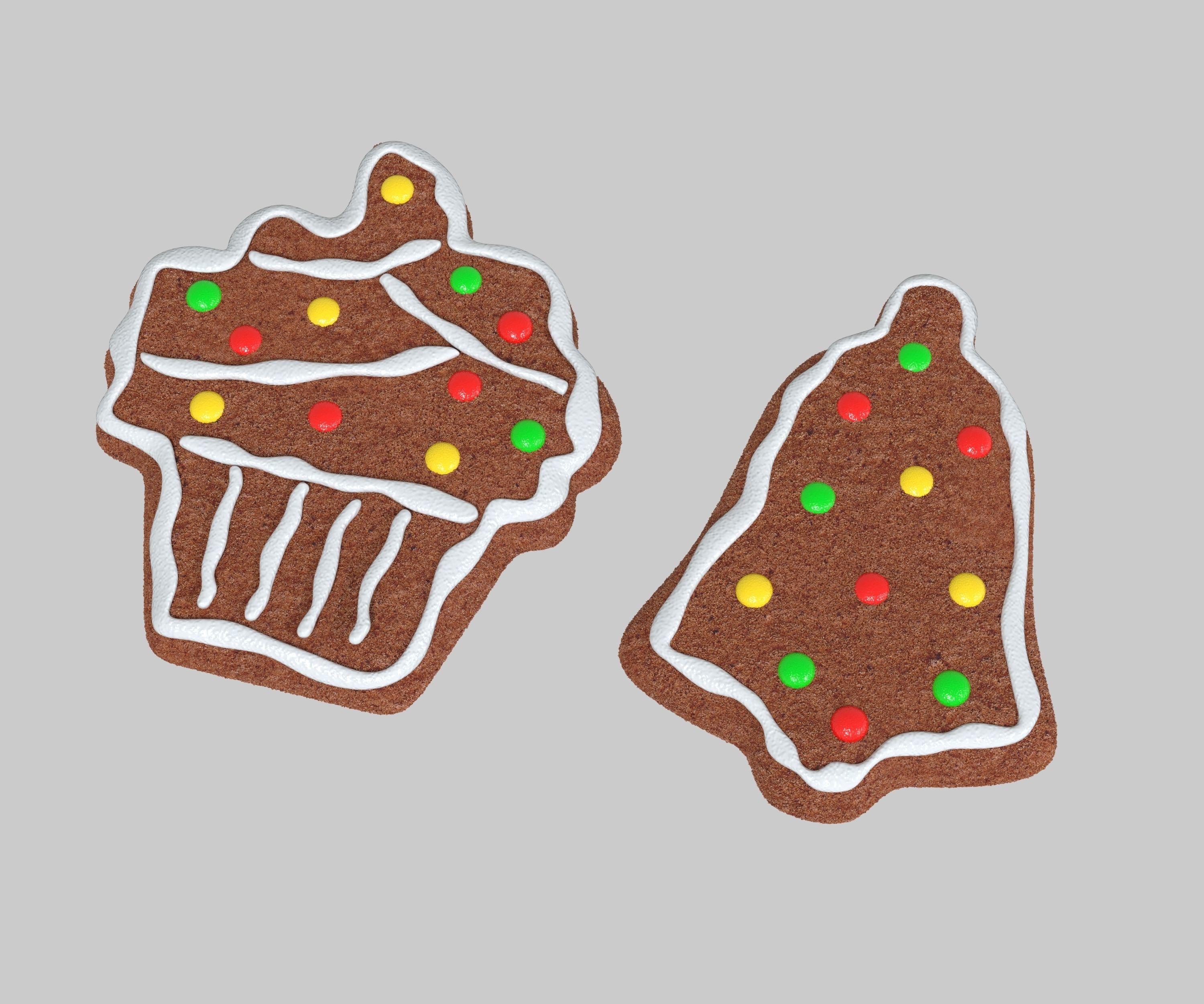 gingerbread cookies 3D model_7