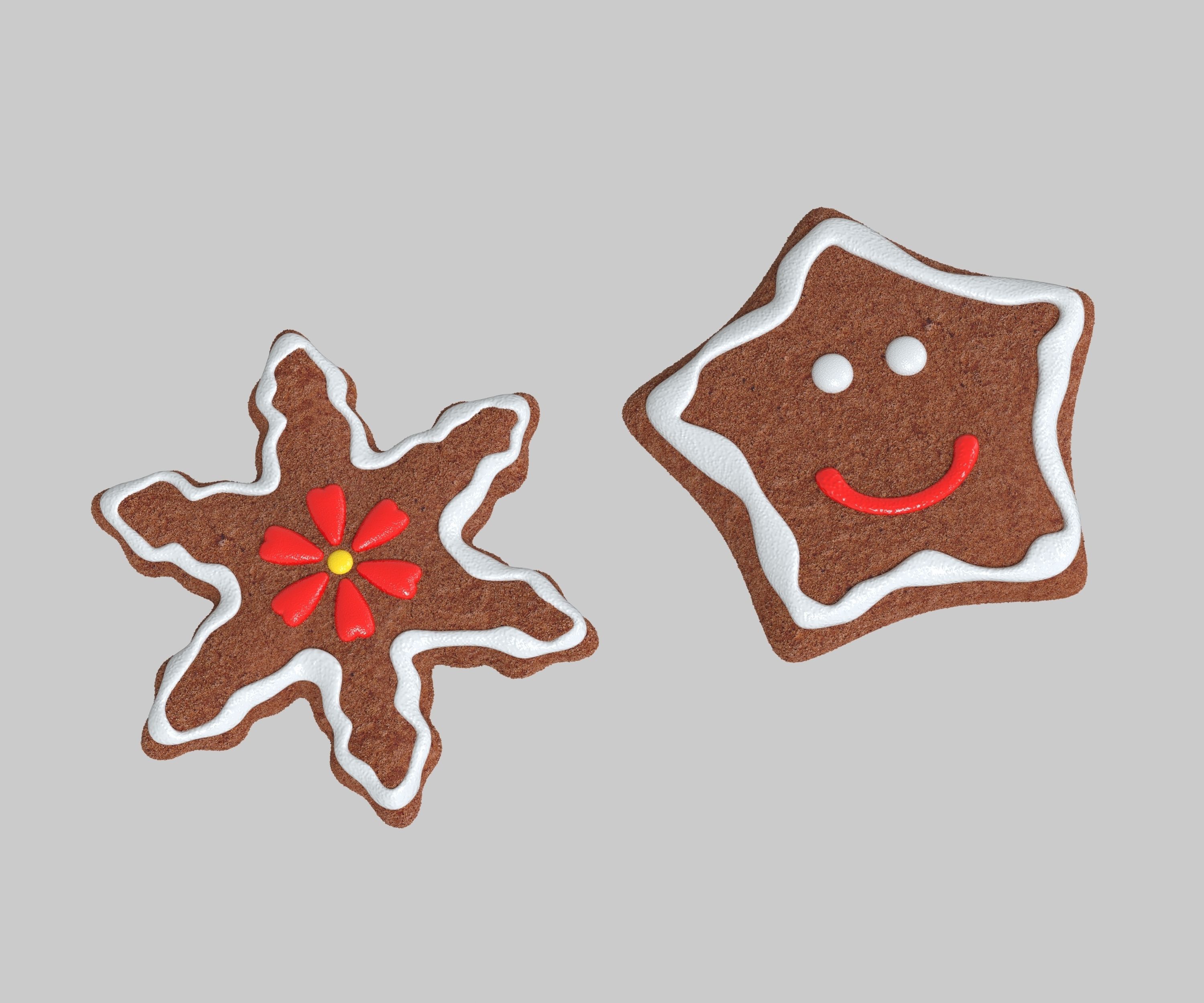 gingerbread cookies 3D model_5