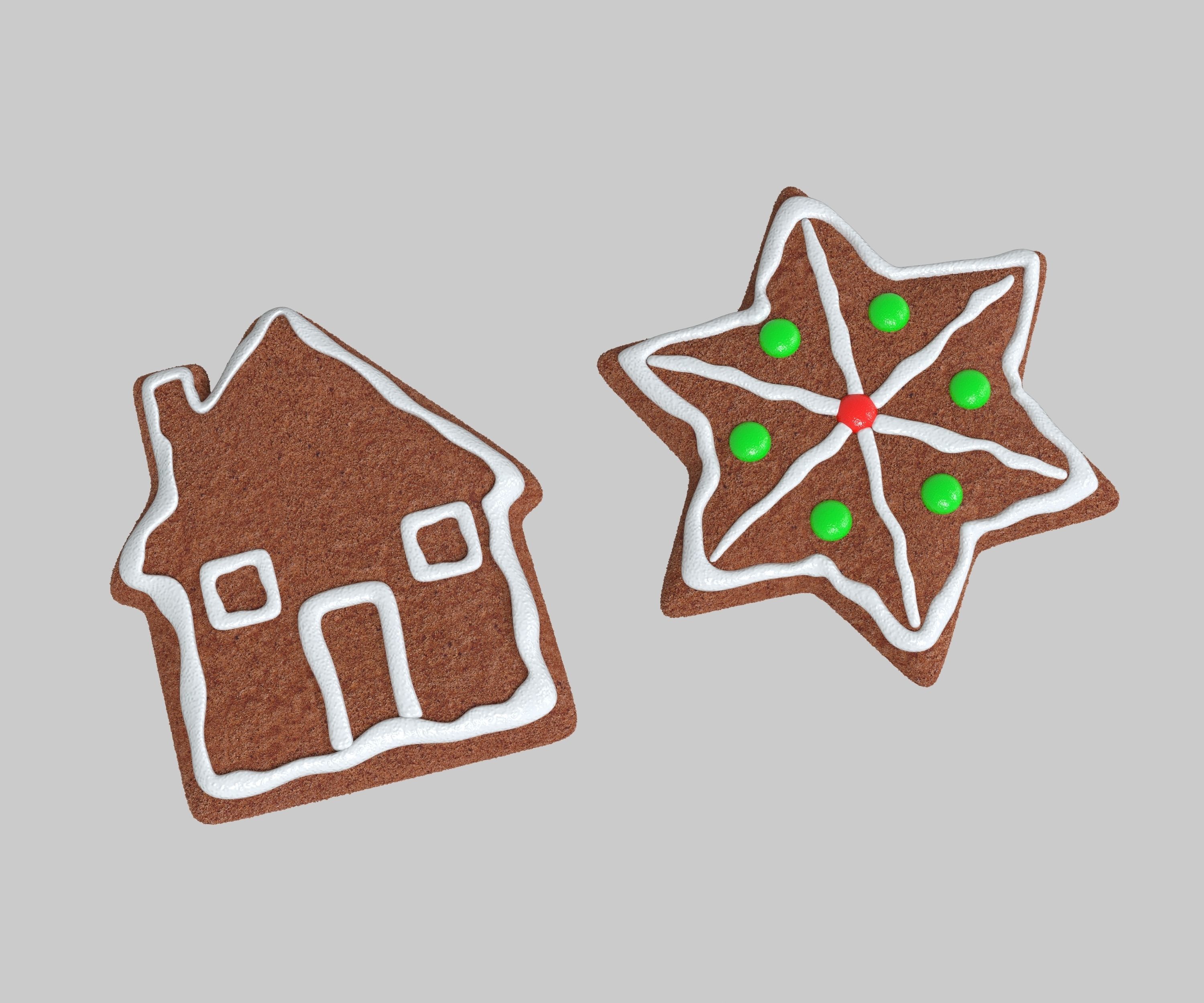 gingerbread cookies 3D model_6