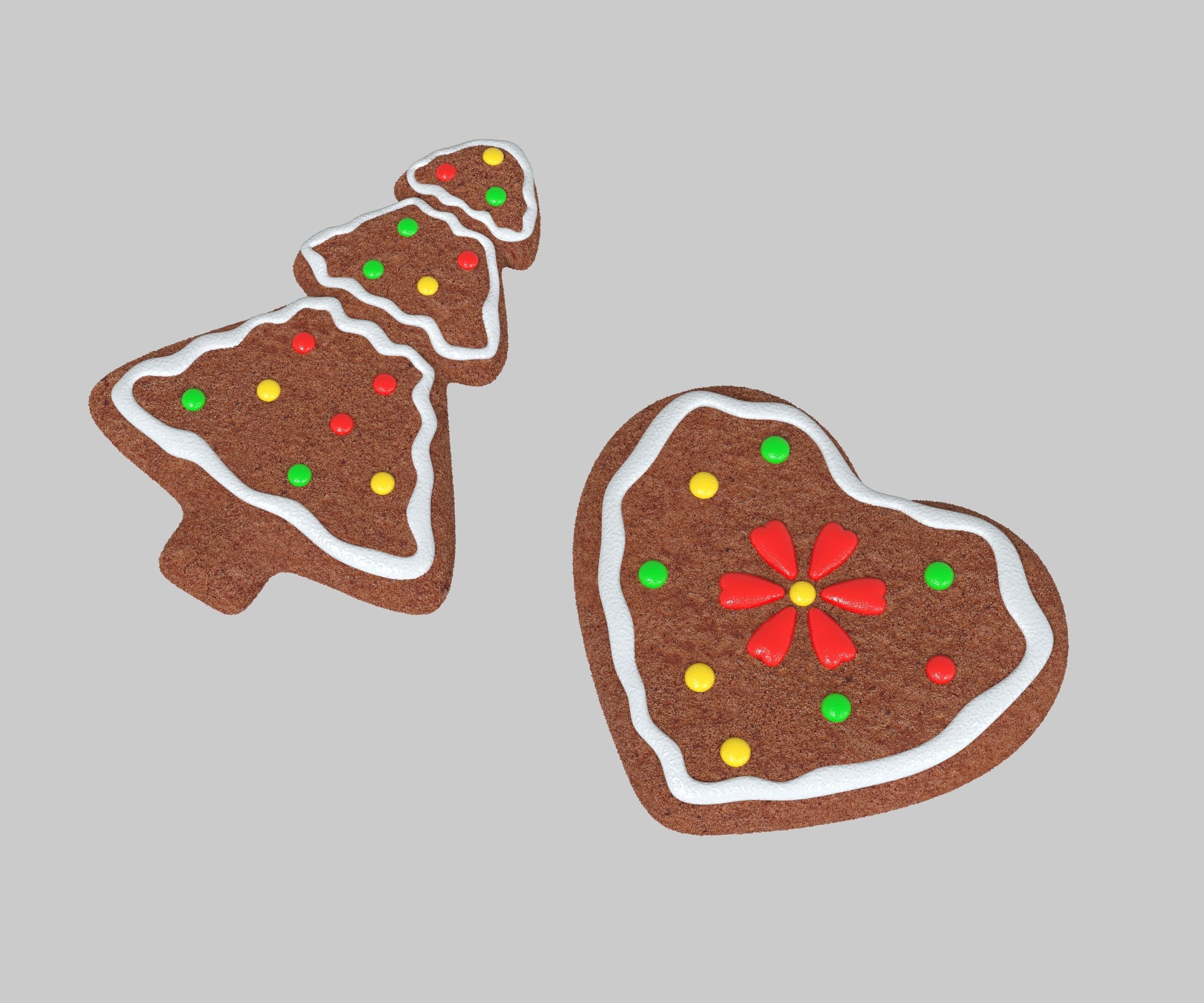 gingerbread cookies 3D model_4