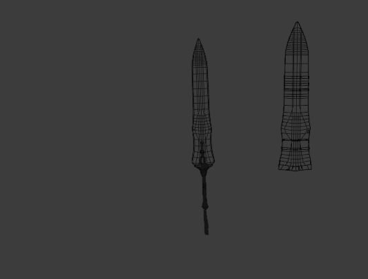 large fantasy sword Low-poly 3D model_19