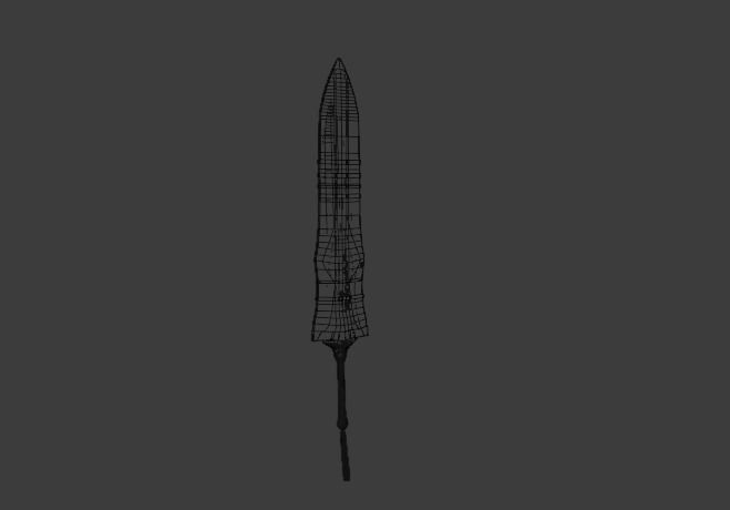 large fantasy sword Low-poly 3D model_20