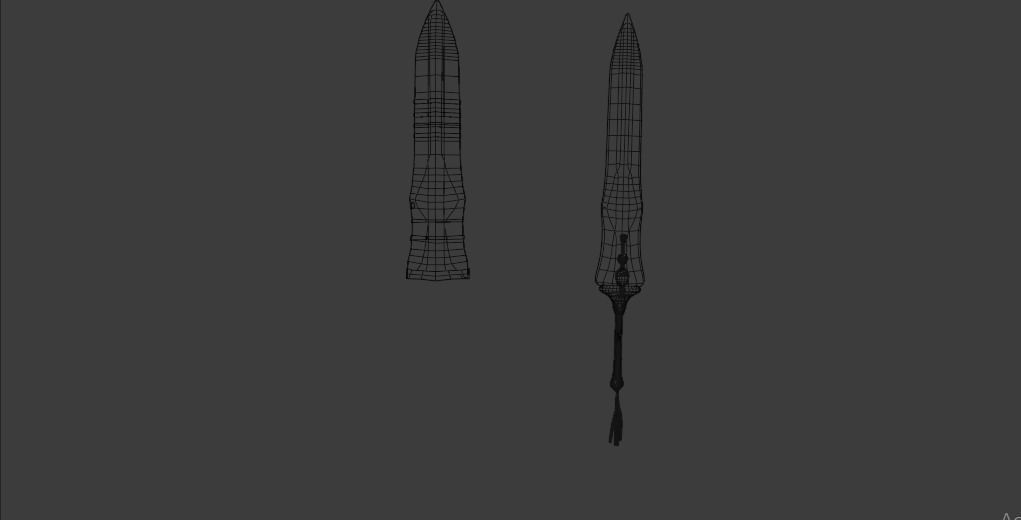 large fantasy sword Low-poly 3D model_23