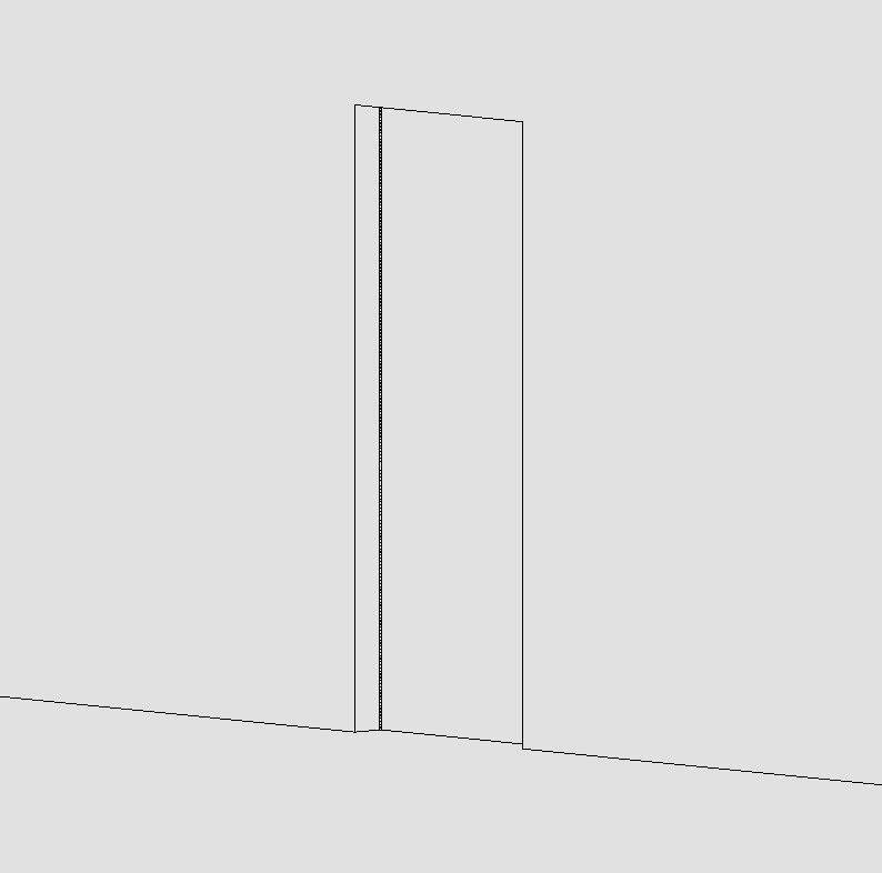 Revit hidden frame door v2020 3D model_1