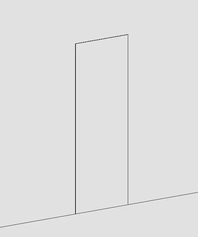 Revit hidden frame door v2020 3D model_0