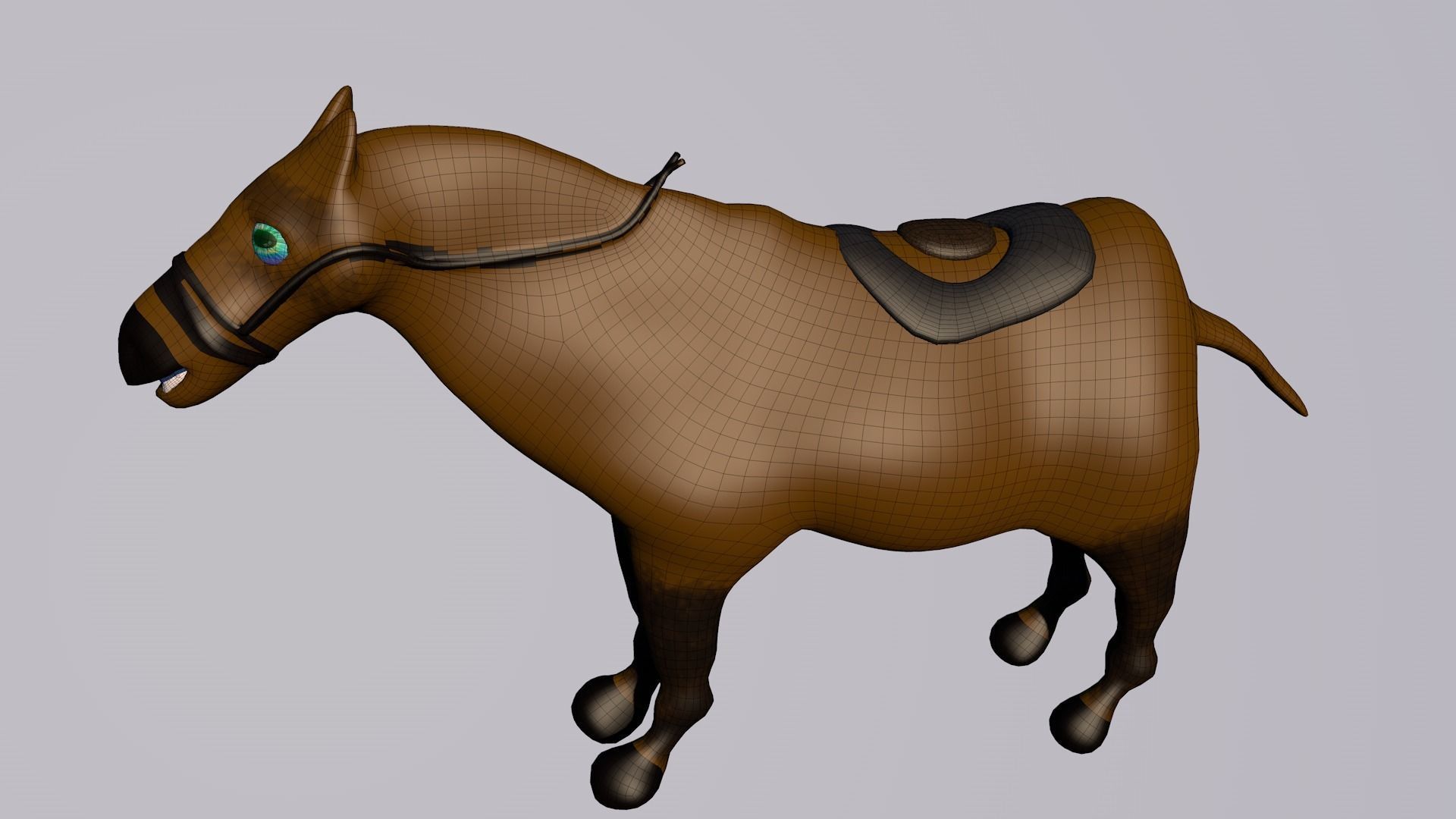 Horse riding-Model-Ghorse-040 Low-poly 3D model_5