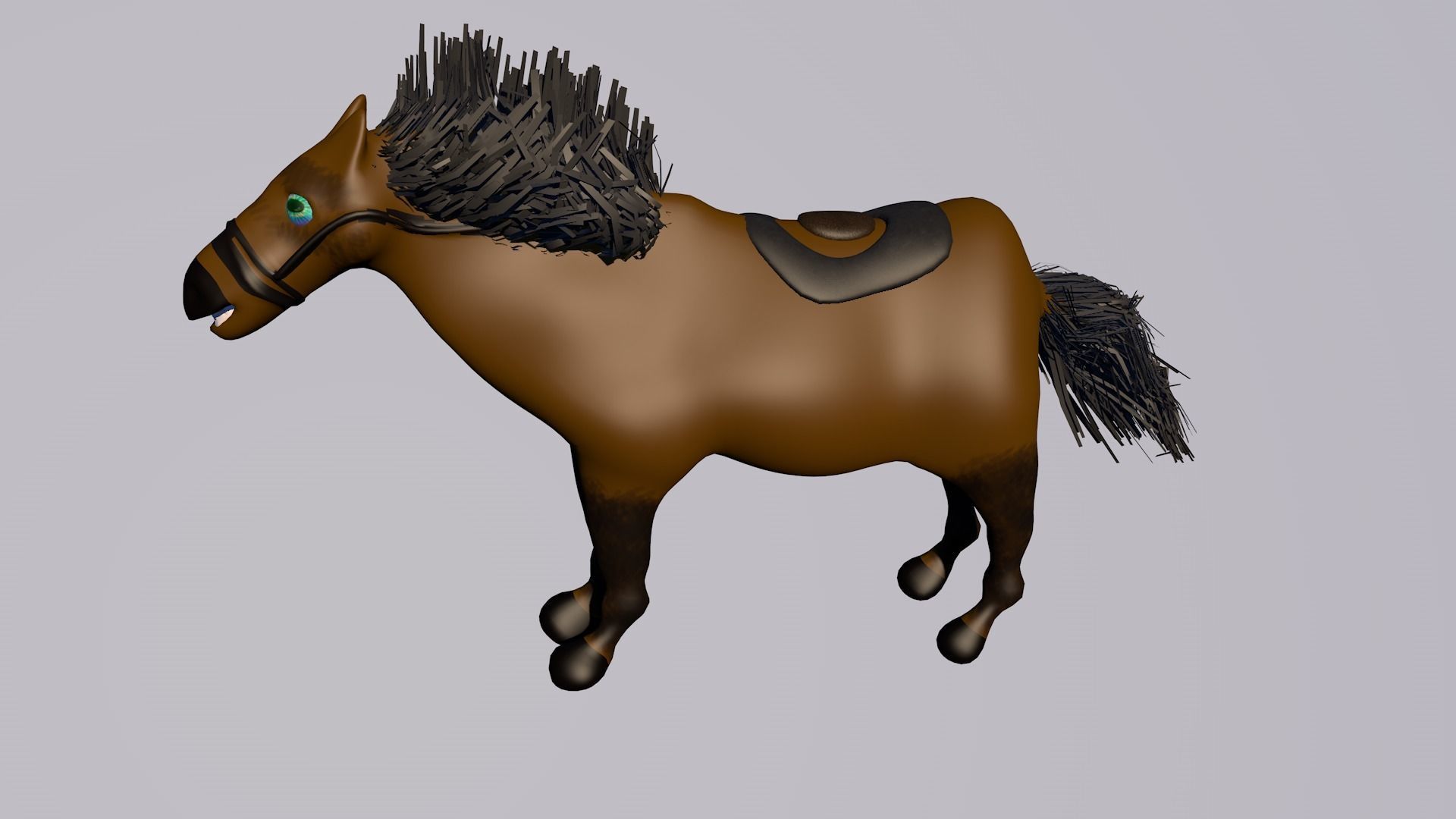 Horse riding-Model-Ghorse-040 Low-poly 3D model_2