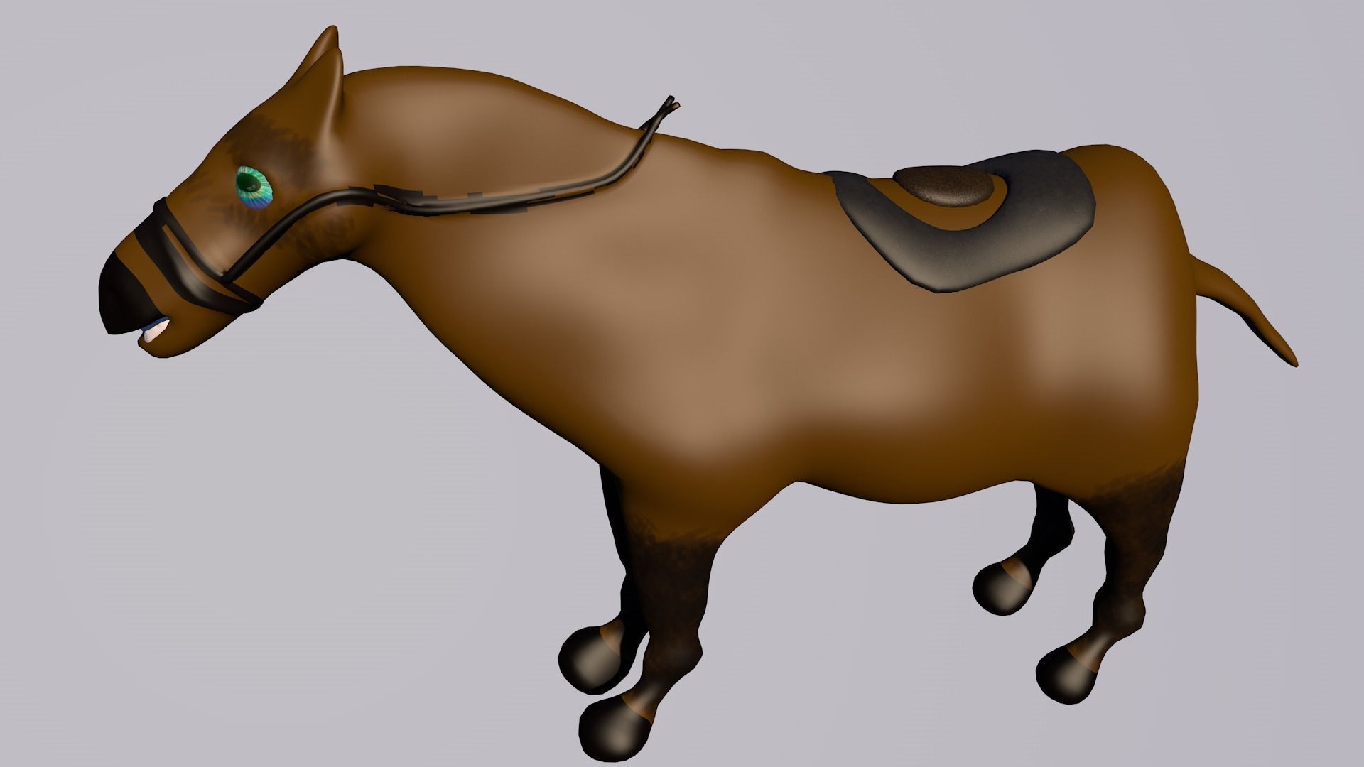 Horse riding-Model-Ghorse-040 Low-poly 3D model_4