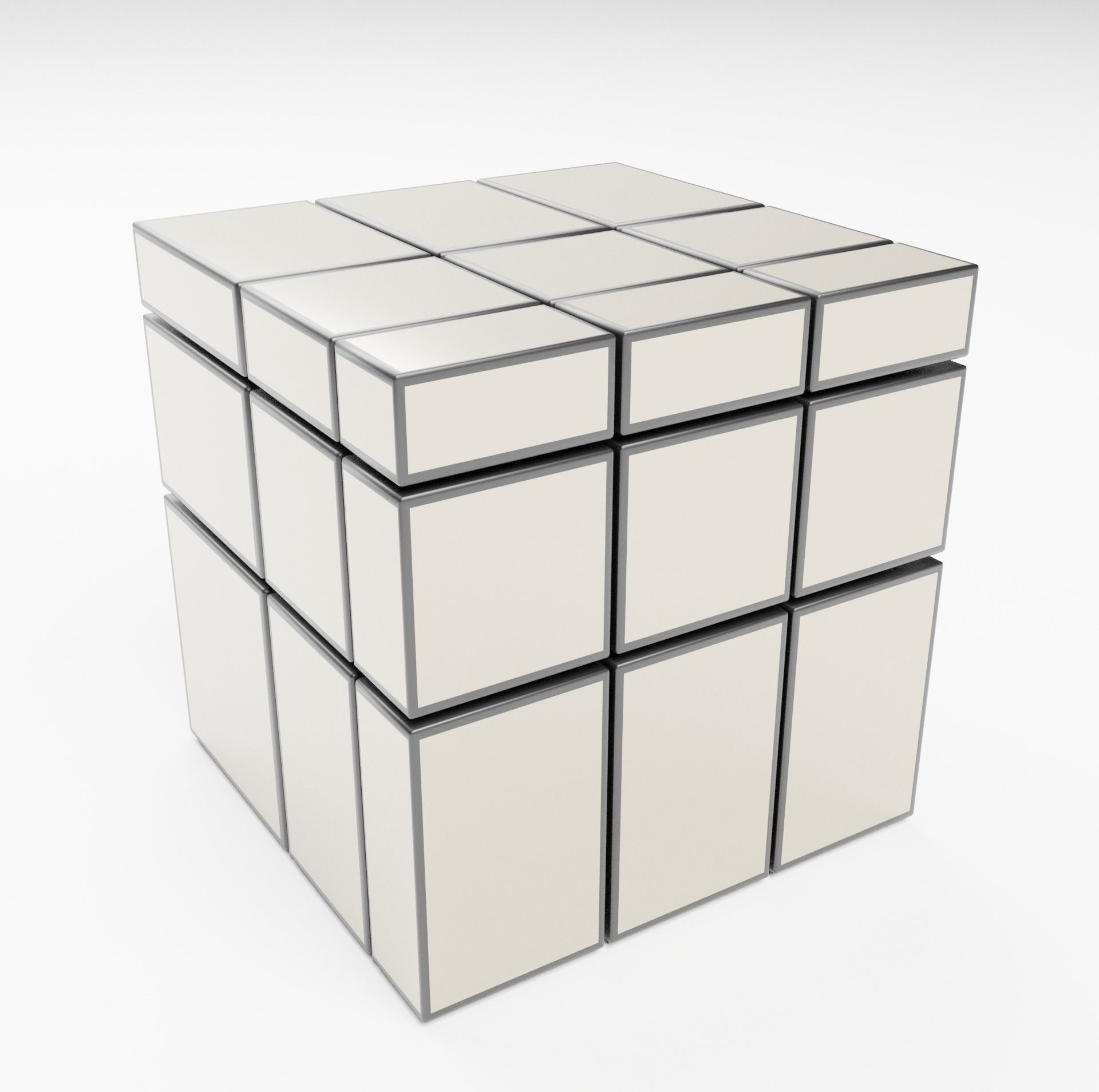 3D model Mirror Rubiks Cube VR / AR / low-poly | CGTrader