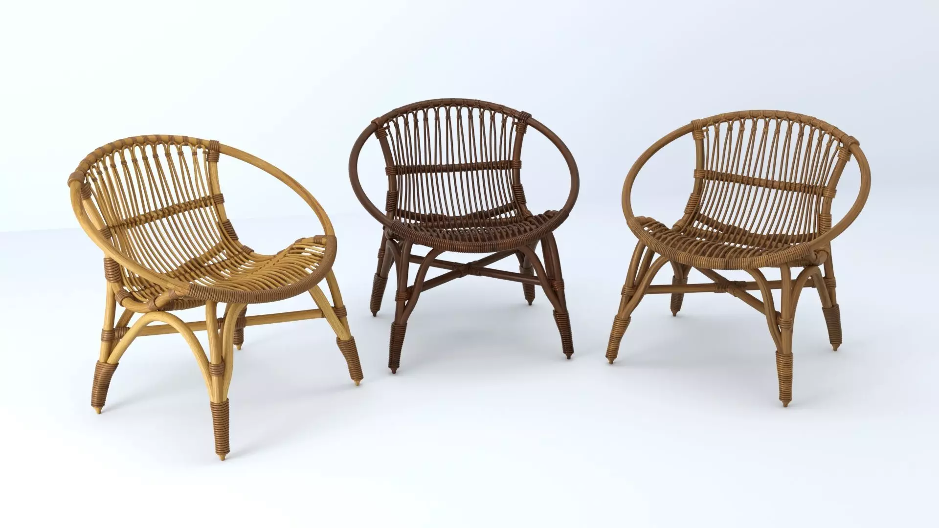 Furniture rattan chair 3D model_0