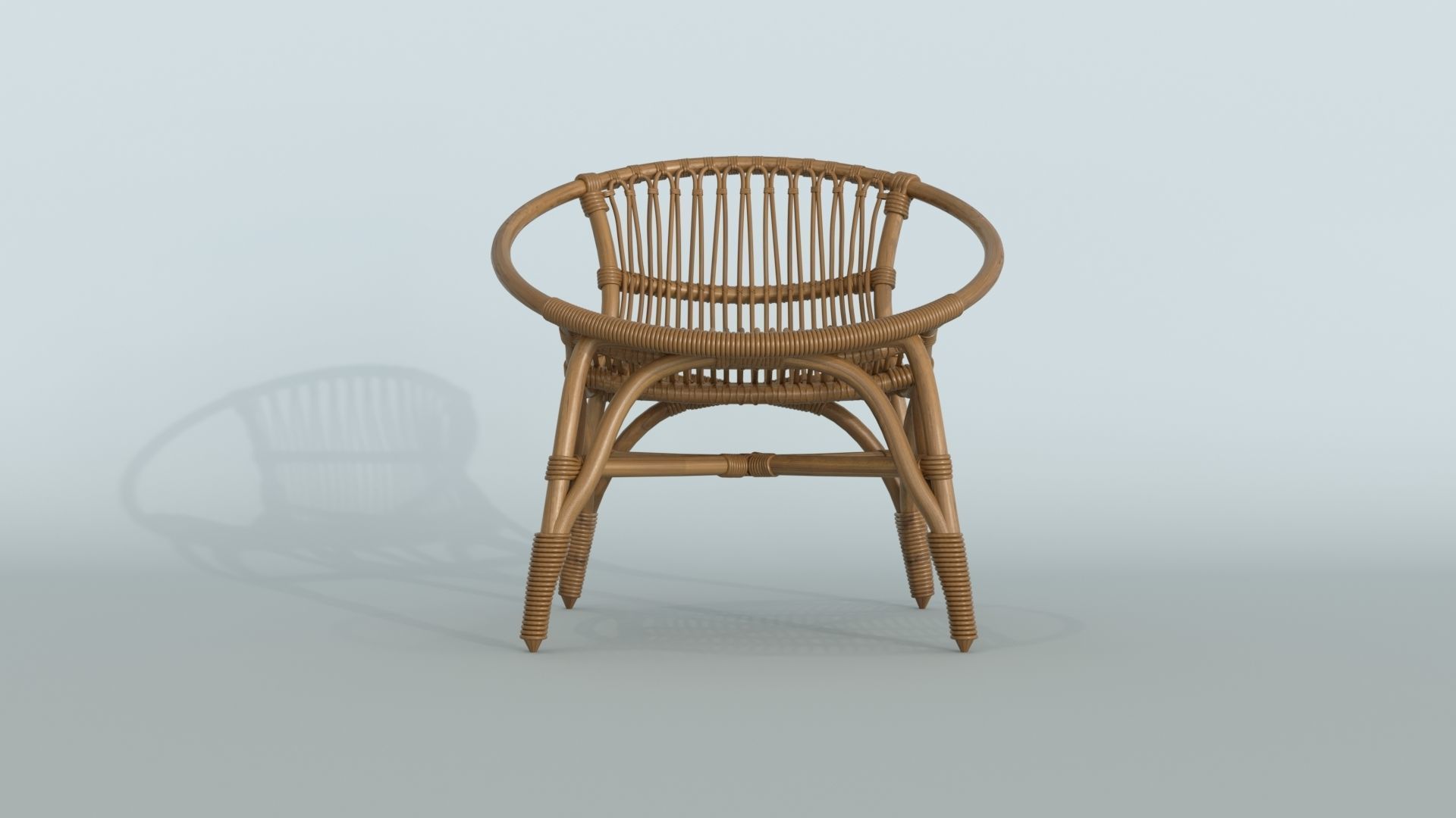 Furniture rattan chair 3D model_6