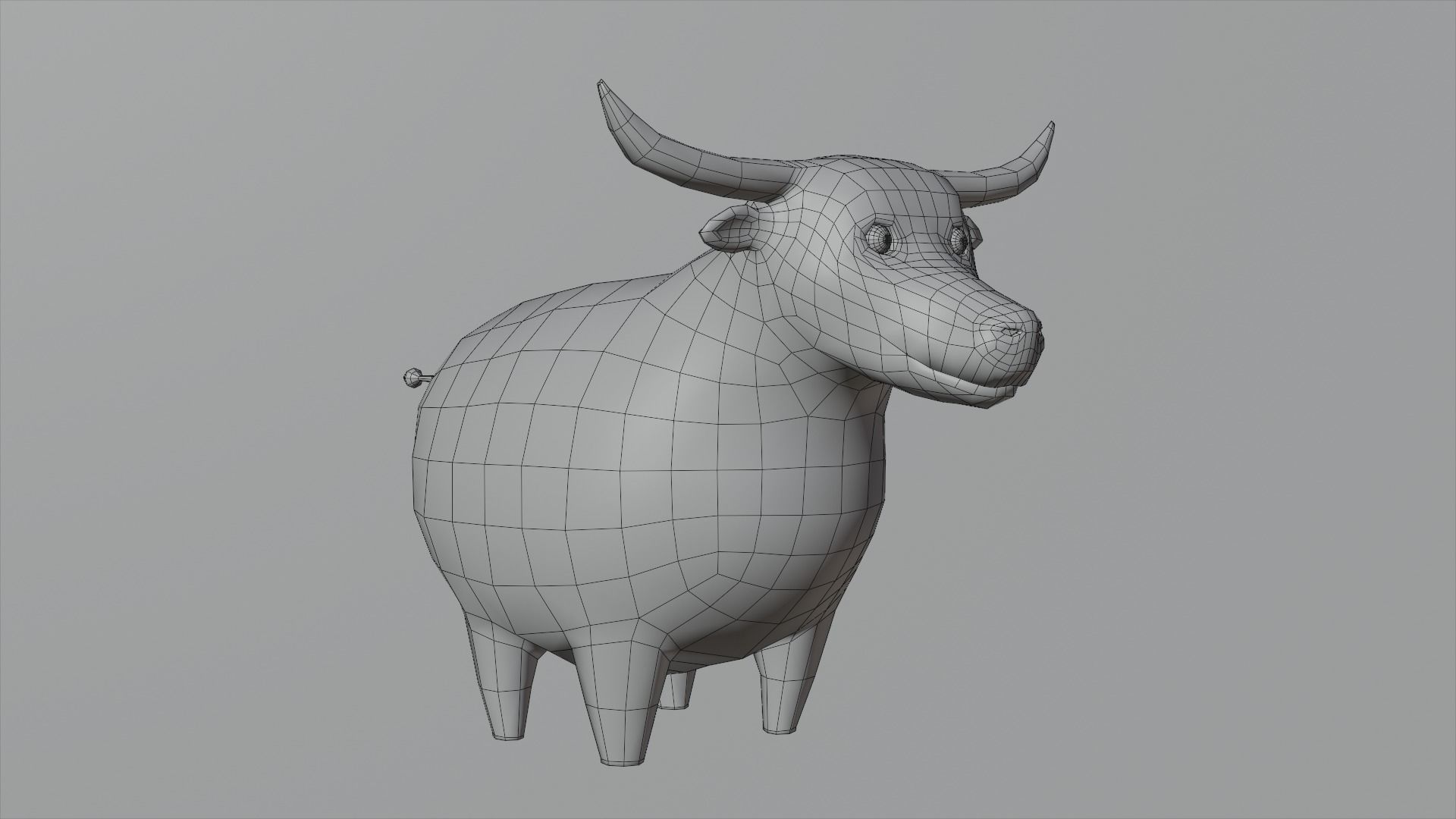 Chubby Buffalo 3D model_4