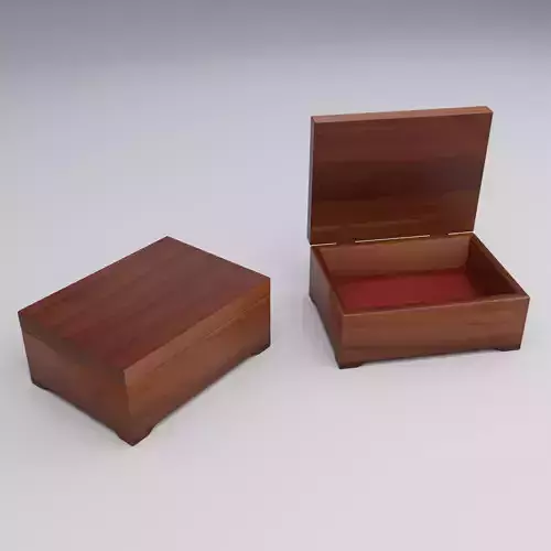 Small jewelry wooden box 3D model