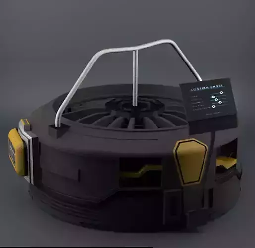 3D concept fan - Low poly Low-poly 3D model