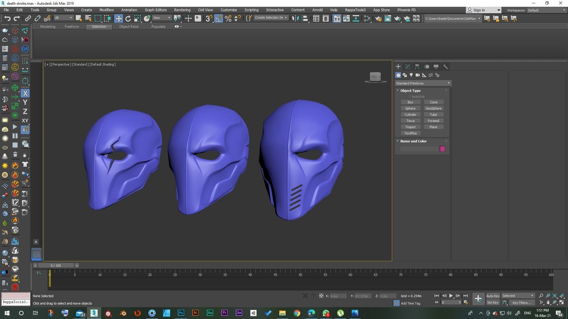 Deathstroke Helmet 3d print ready DC characters 3D model_4