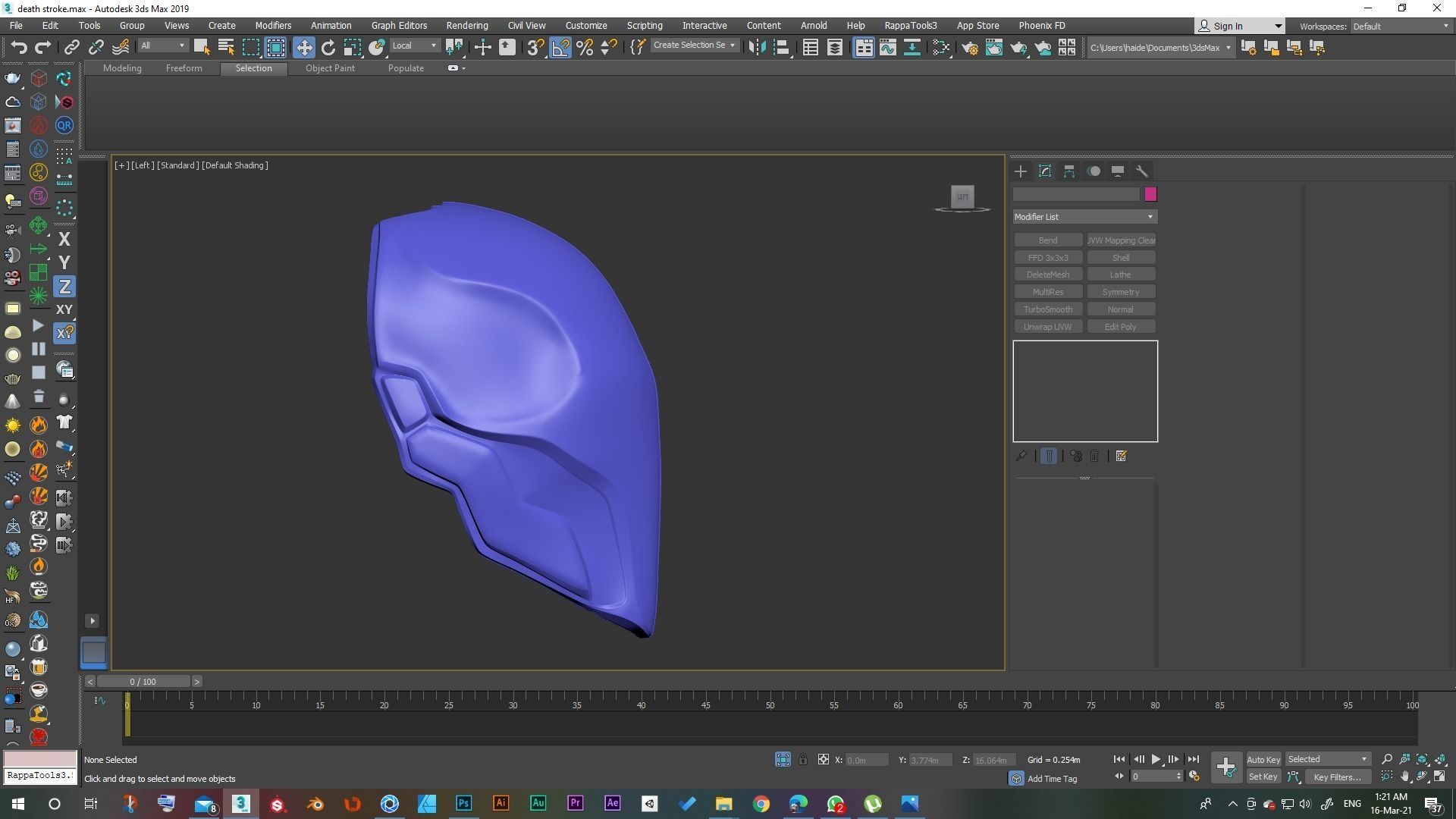Deathstroke Helmet 3d print ready DC characters 3D model_3