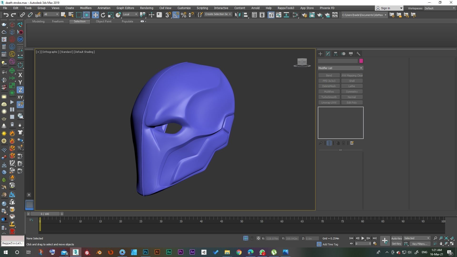 Deathstroke Helmet 3d print ready DC characters 3D model_2