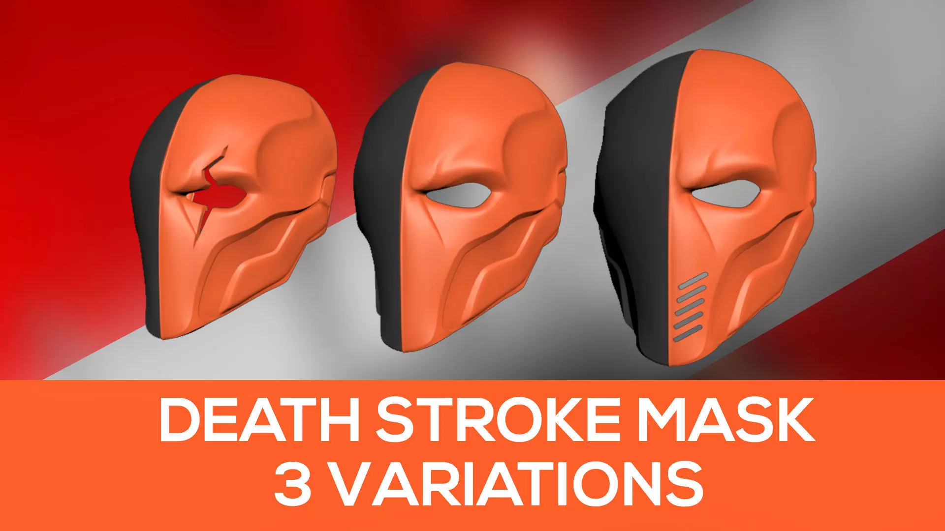 Deathstroke Helmet 3d print ready DC characters 3D model_0