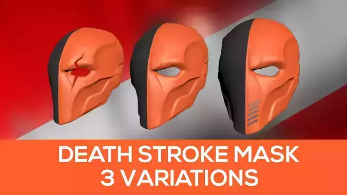 Deathstroke Helmet 3d print ready DC characters