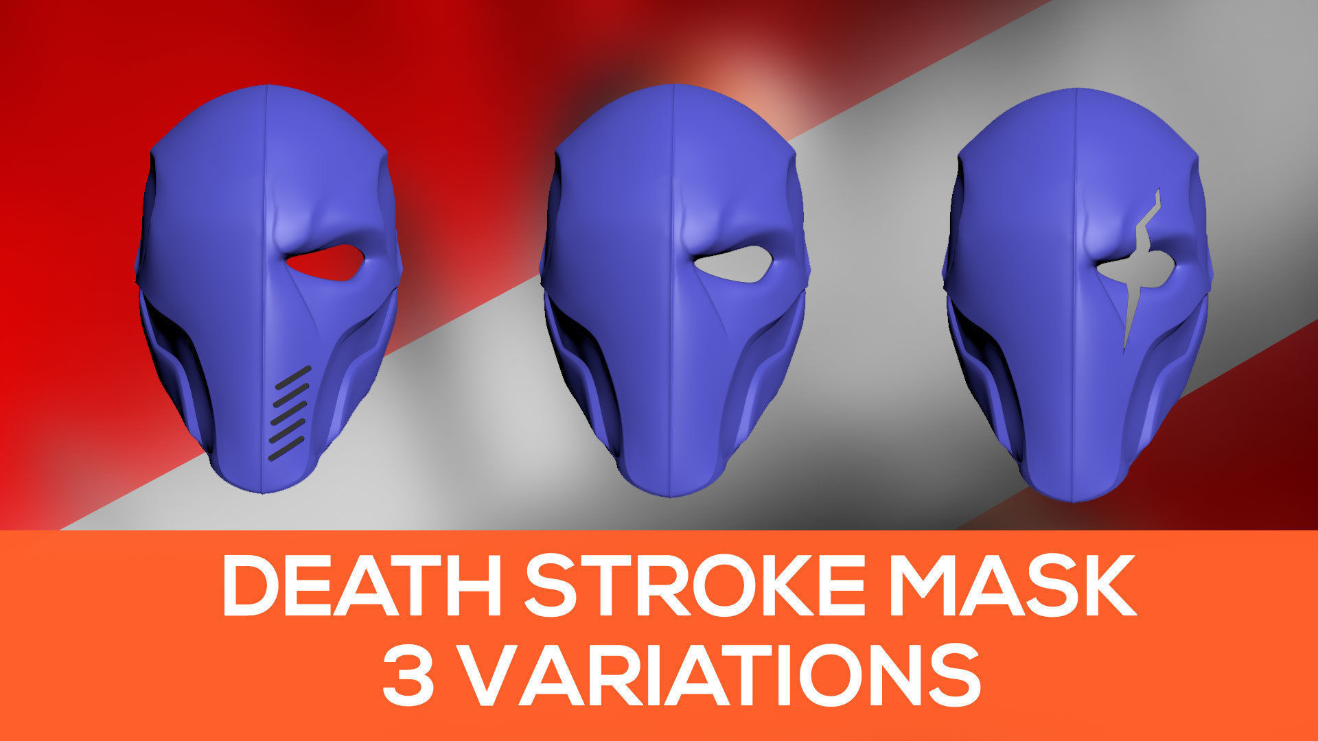 Deathstroke Helmet 3d print ready DC characters 3D model_1