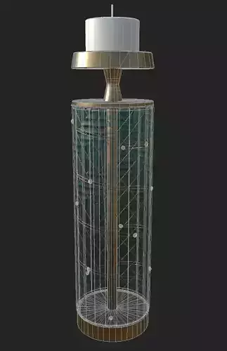 Almanzora Teal Glass Candleholder