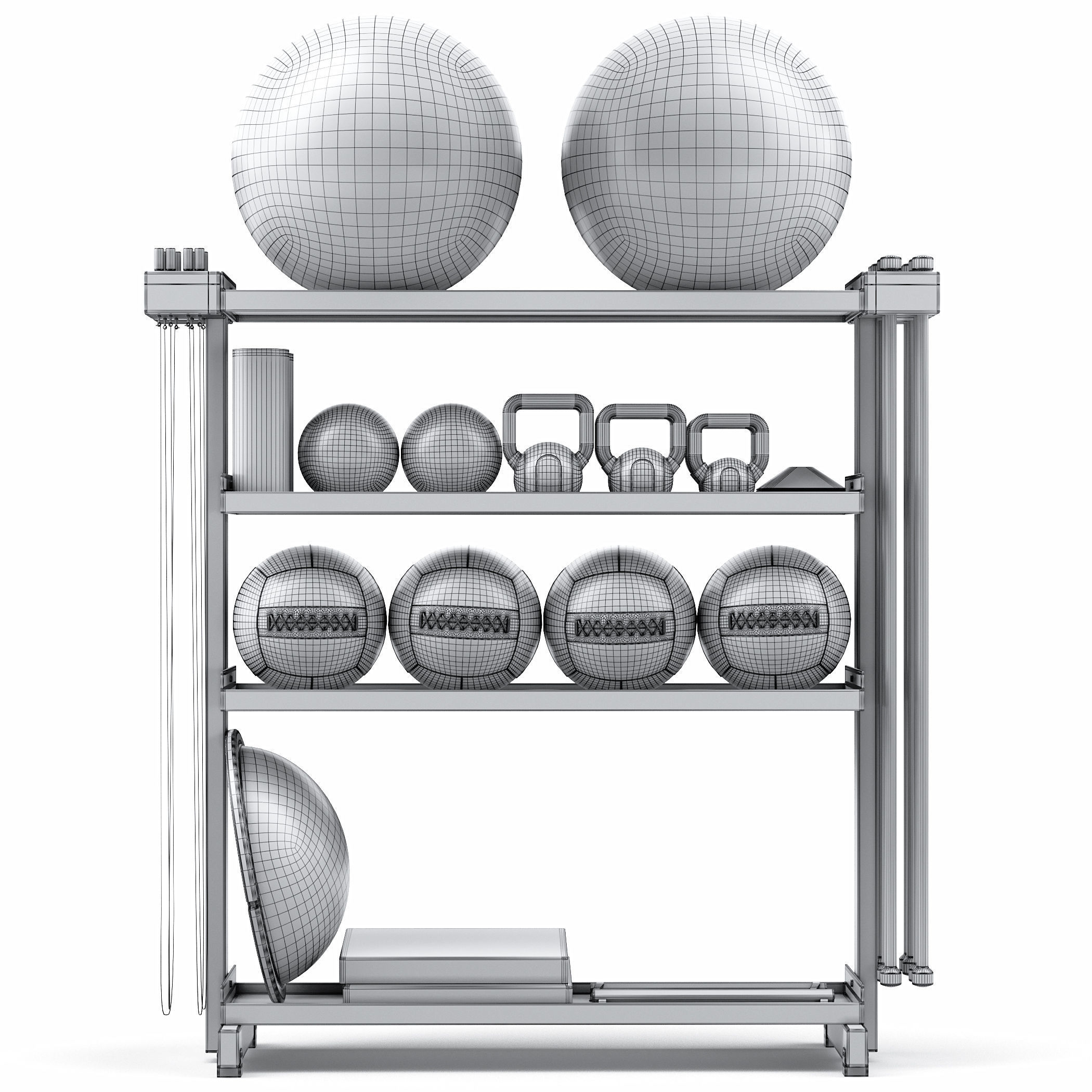 Fitness set Technogym SKILLTOOLS Kit 3D model_3