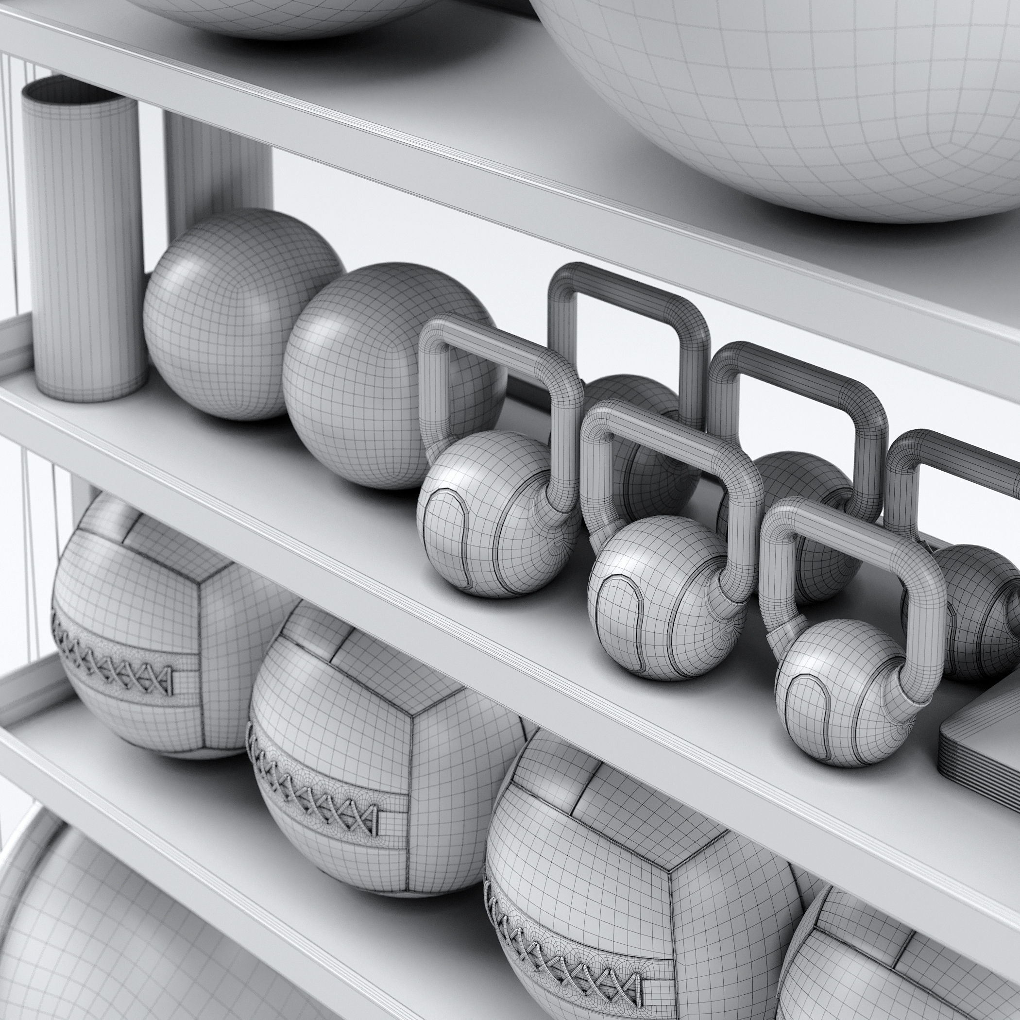 Fitness set Technogym SKILLTOOLS Kit 3D model_12