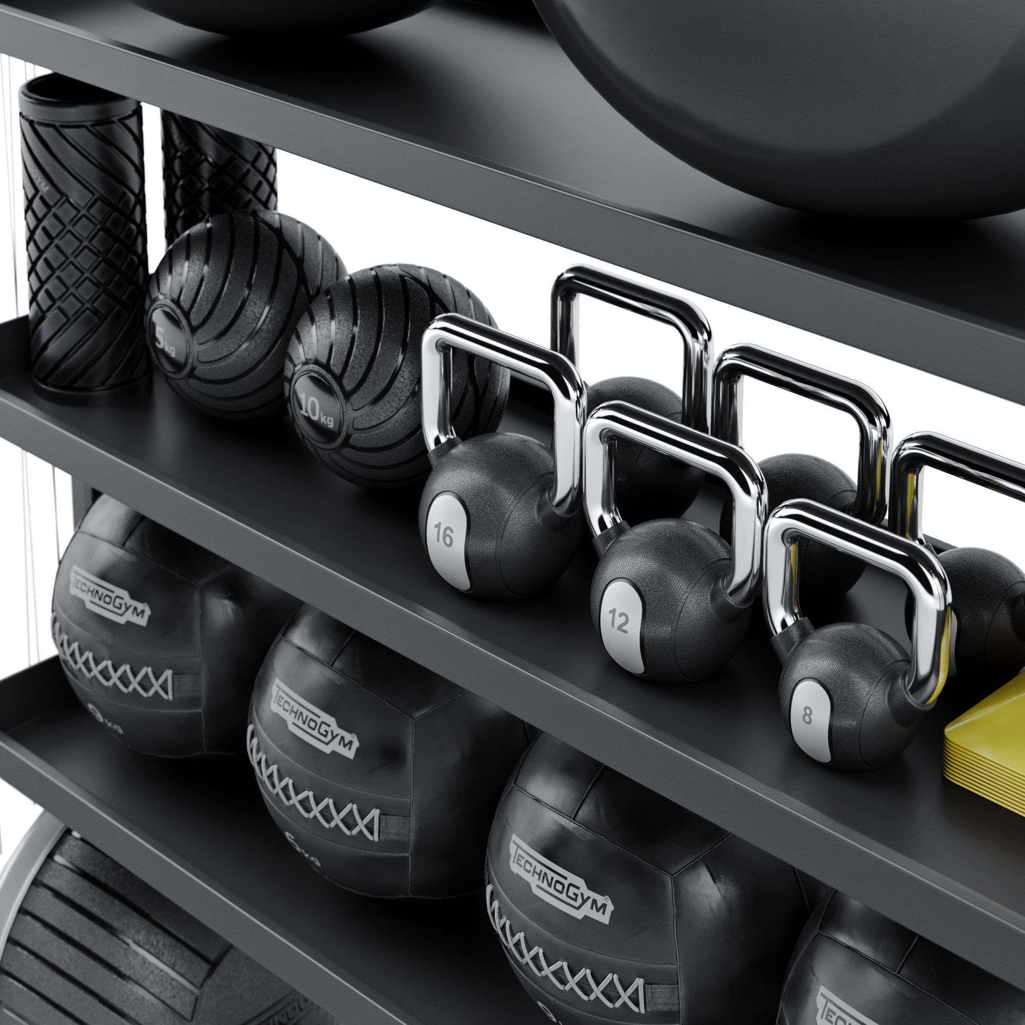 Fitness set Technogym SKILLTOOLS Kit 3D model_10