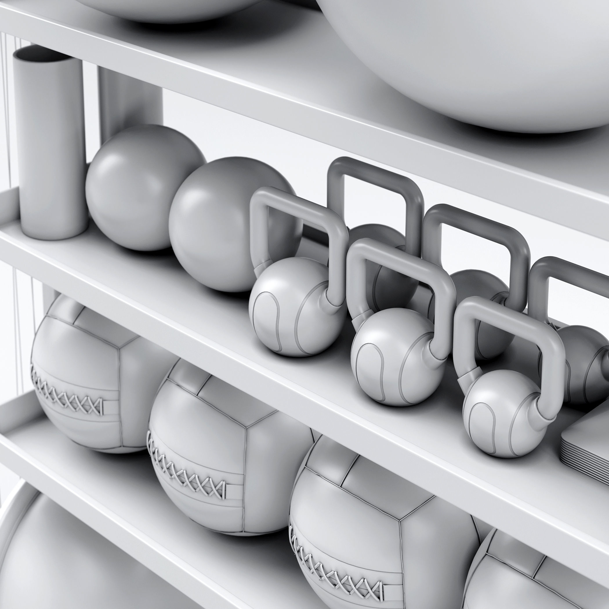 Fitness set Technogym SKILLTOOLS Kit 3D model_11