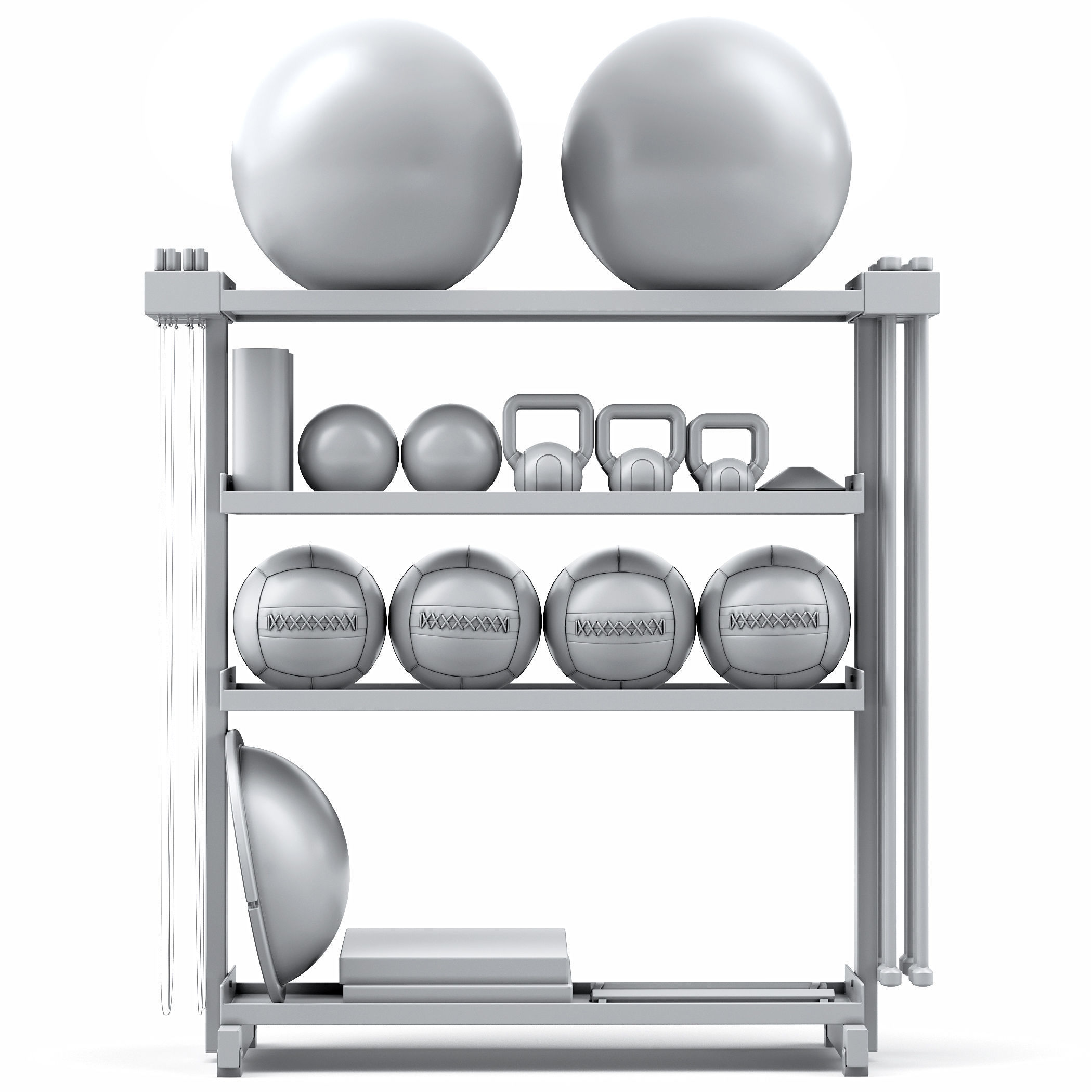 Fitness set Technogym SKILLTOOLS Kit 3D model_2