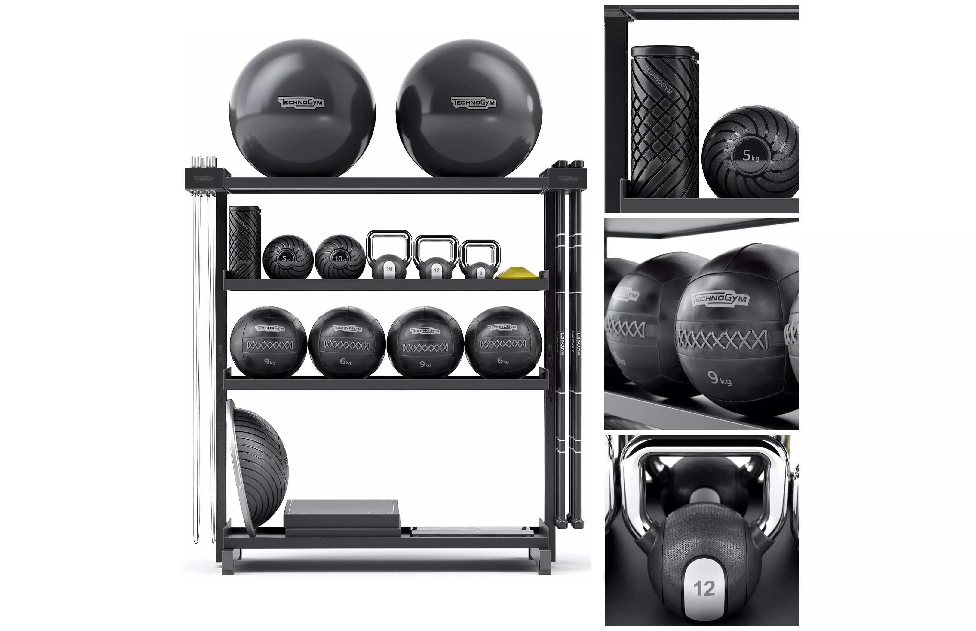 Fitness set Technogym SKILLTOOLS Kit 3D model_0