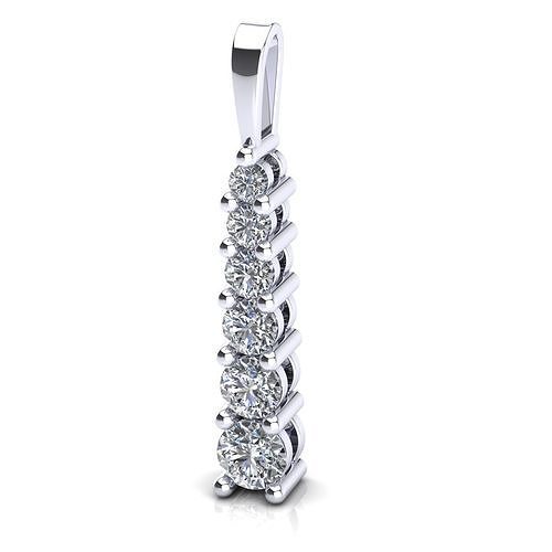 pendant multistage jewel with round diamond multi stones 6 3D print model