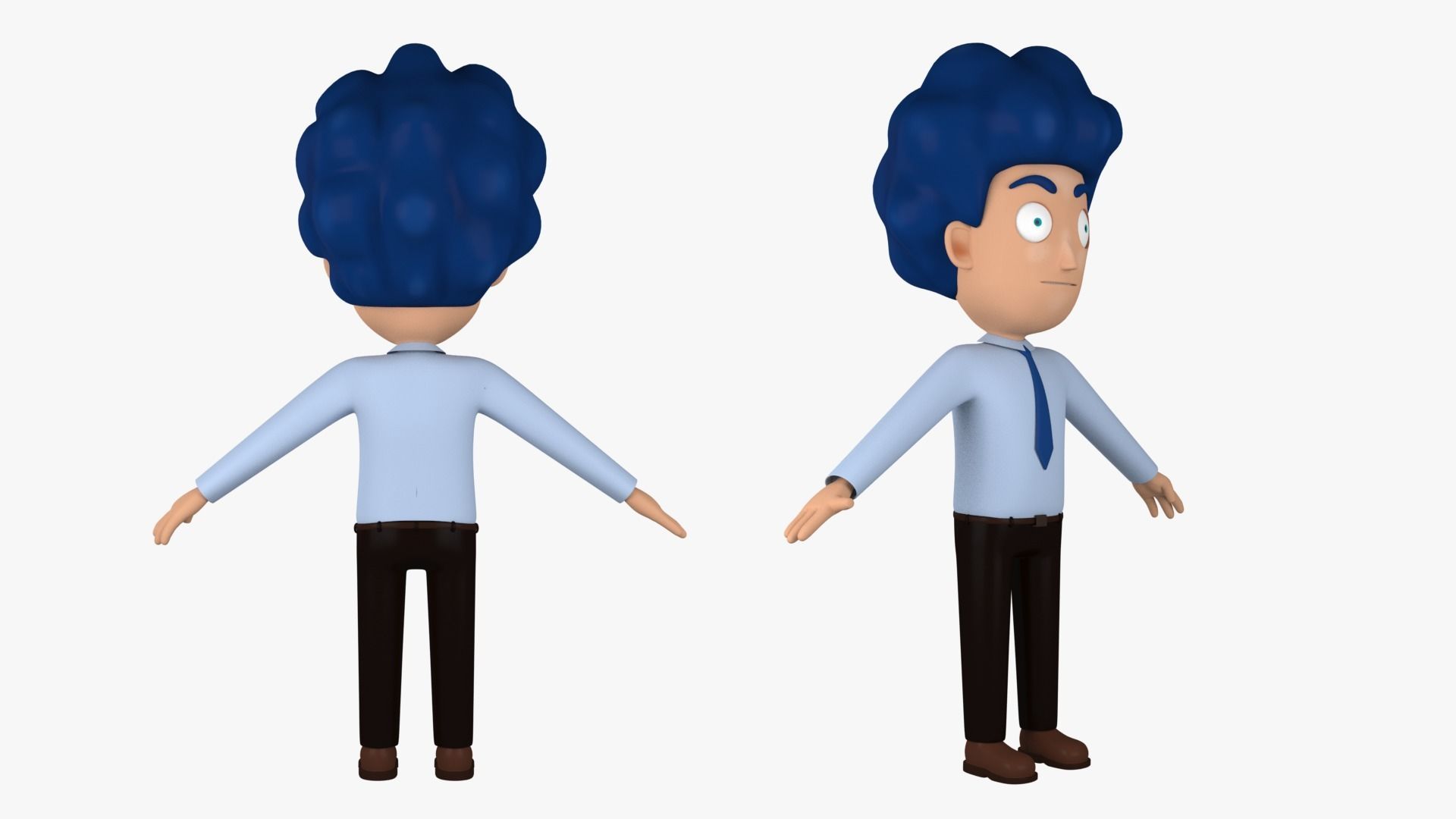 Beno Character Cartoon Rig 3D model_2