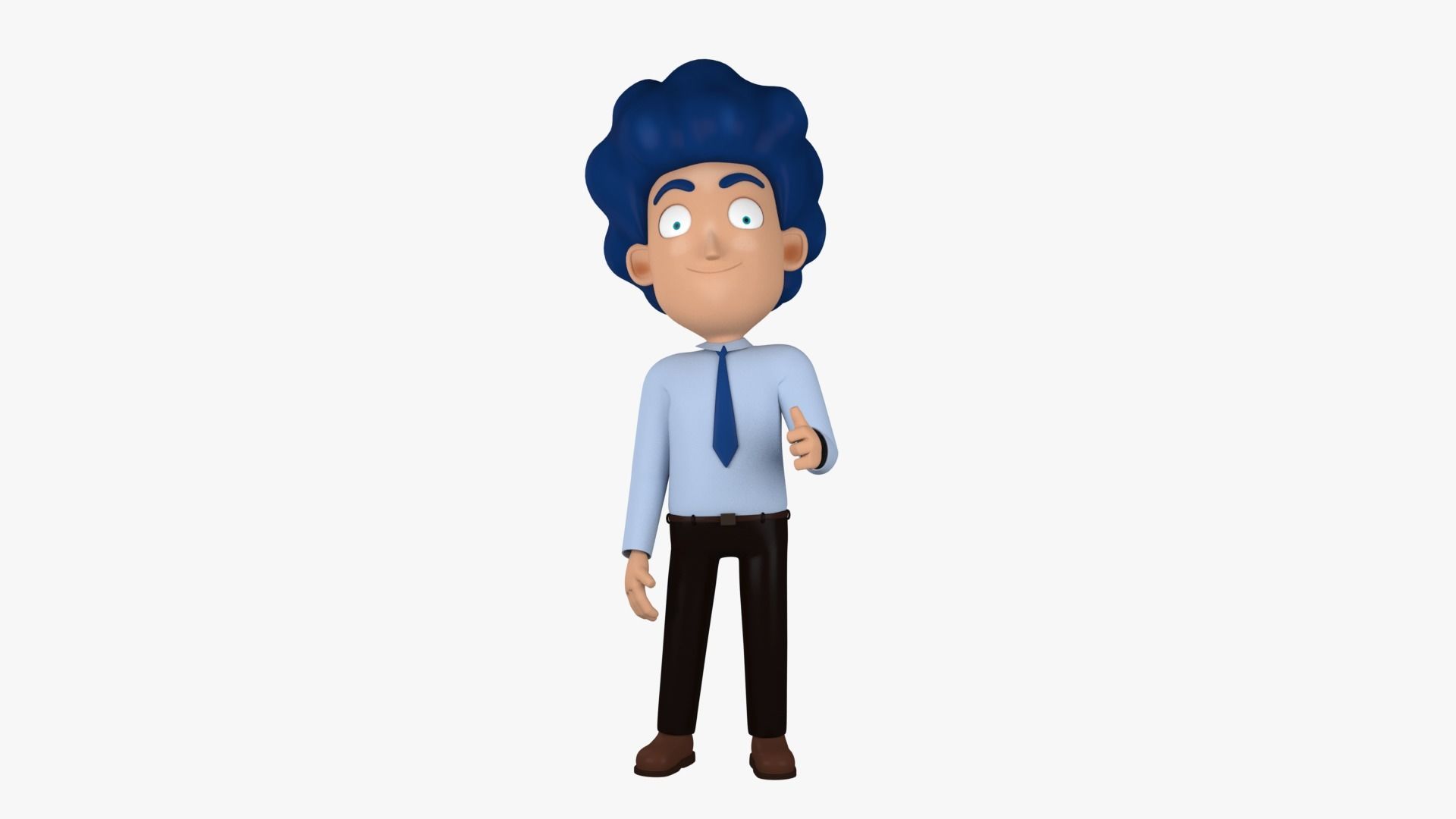 Beno Character Cartoon Rig 3D model_6