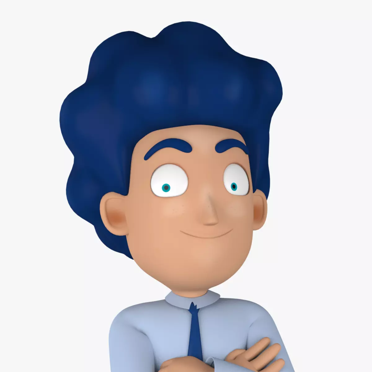 Beno Character Cartoon Rig 3D model_0