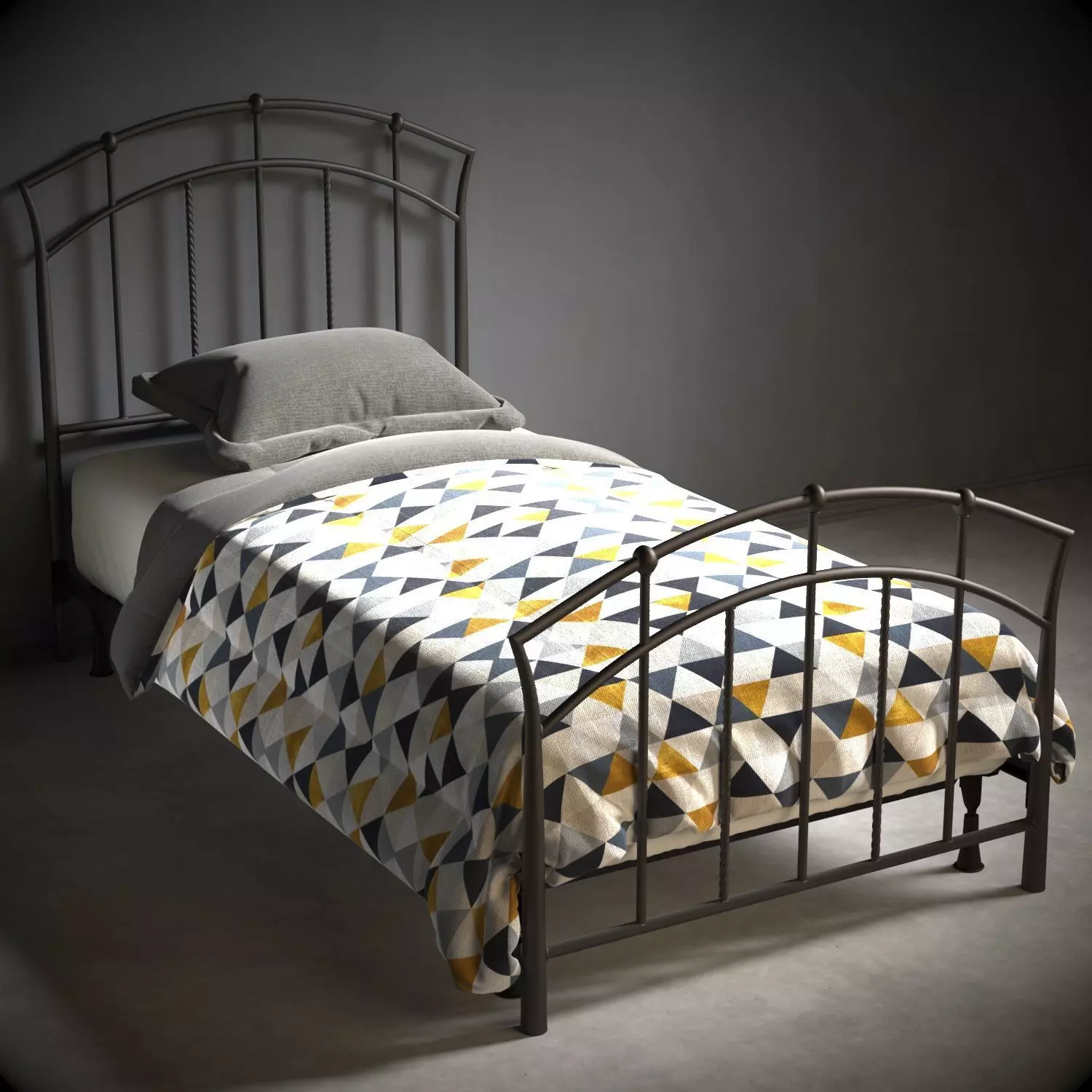 Single bed 1 3D model_0