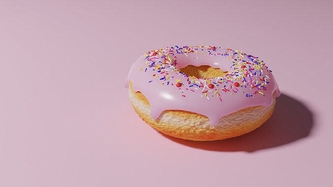 donut - modelled and rendered Free 3D model