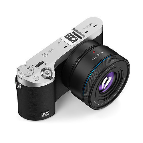 camera silver with lens attached 3D model